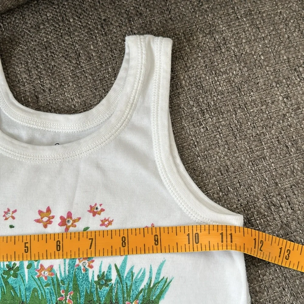 Gap Kids girls Summer of Love Bling White Tank Top Size 8